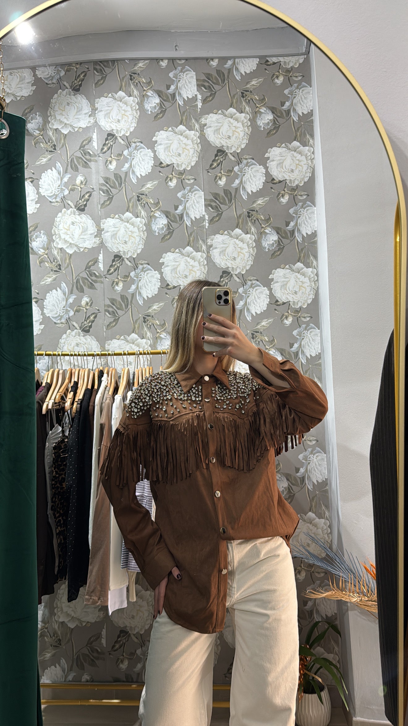 Camicia Frange e Swarovski